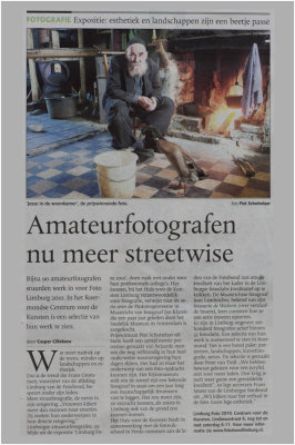 1e Prijs Limburg Foto 2010 - krantenartikel van 30 okt 2010