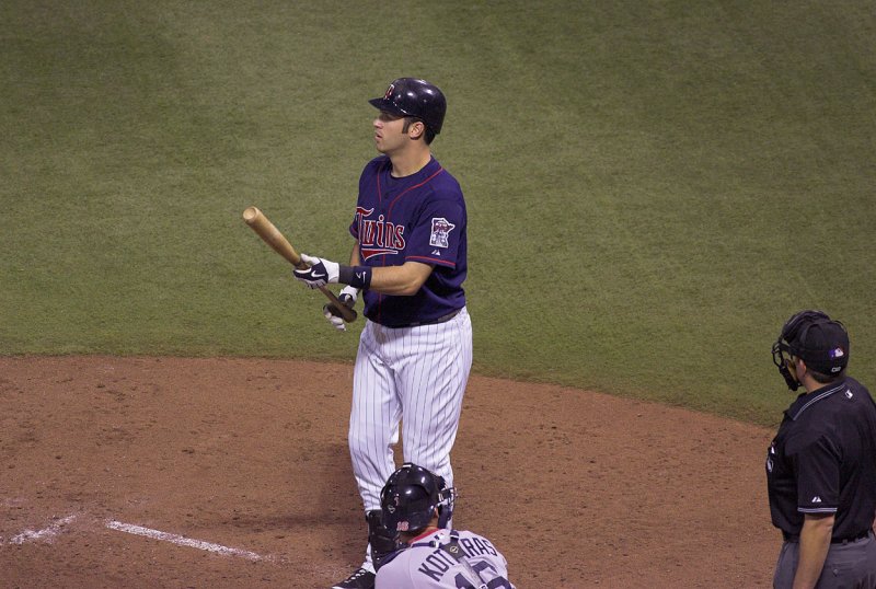 Now batting at .428 with 11 HRs and 32 RBIs  Joe Mauer.jpg