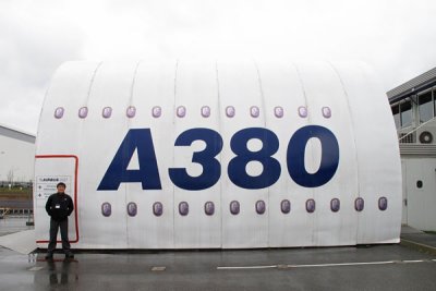 Airbus A380 factory visit. 4 Mar 2009.