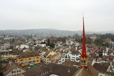 View of Zurich from Grossmünster's towers