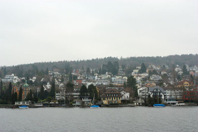 View from ferry along Lake Zurich