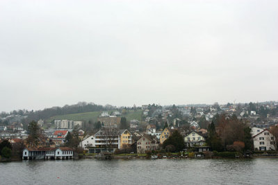 View from ferry along Lake Zurich