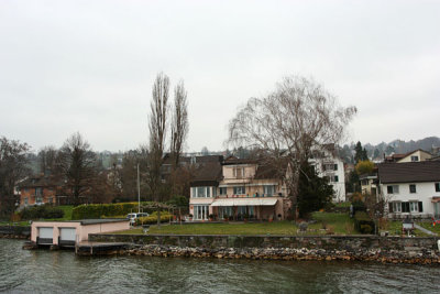 View from ferry along Lake Zurich