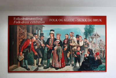 Folk dress exhibition in Norsk Folkemuseum