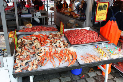 Scampi and crabs