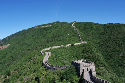 慕田峪 (Mutianyu) section of the Great Wall, Ming Tombs and Olympic Structures. 2 Jun 2009.