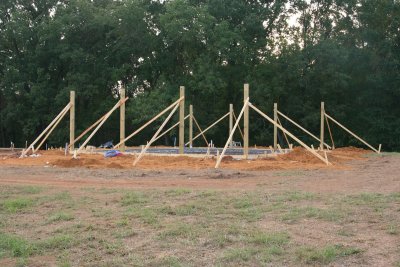 Workshop posts in place