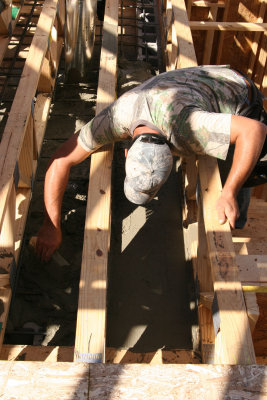 Pouring concrete on top of saferoom