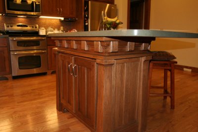 Kitchen island end