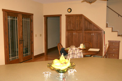 Breakfast area from island