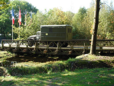 Actual Bailey Bridge and truck at Son Museum