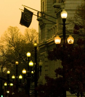 Joseph Smith Memorial Building in the Warm Glow of a Sunset