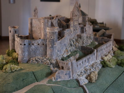Vianden Castle - Model, Historic View, Exhibit in Clervaux Castle