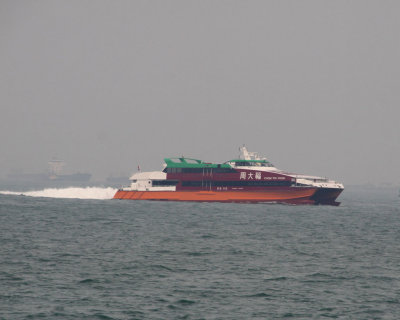 High Speed Catamaran on Victoria Harbor
