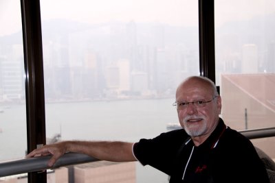 View of Victoria Harbor from Sheraton sky lounge