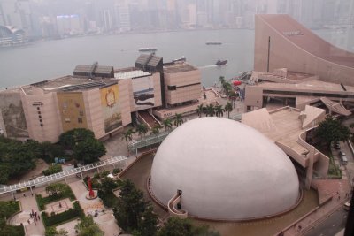 View of Victoria Harbor from Sheraton sky lounge