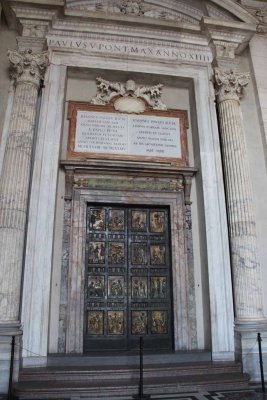 Porta Sancta (Holy Door) Opened Every 25 Years to Allow Catholics to Enter the Basilica