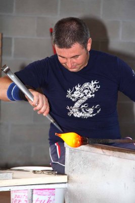 A Master Glass Blower Demonstates His Skills