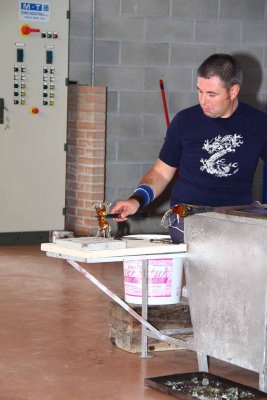 A Master Glass Blower Demonstates His Skills