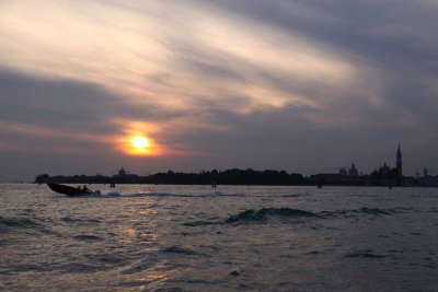 The Sun Sets Over Venice and the Lagoon