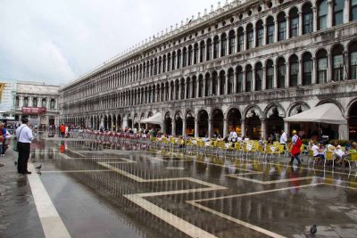 The Result of High Tides - St Mark's Plaza Gets Wet