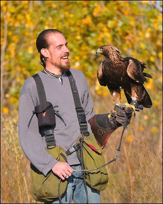 Falconer with Golden Eagle