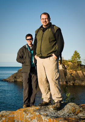 Travis and Steve in front of Hollow Rock