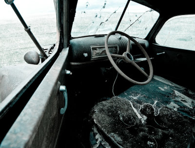 Truck interior ('47 Ford?)