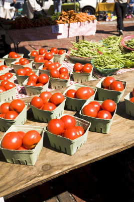 Bright red tomatoes fill....