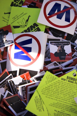 We find political buttons and decals for free....