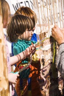 ....little boys weaving....