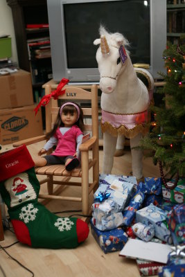 Dec. 25: Santa has been here, but everyone is awake BUT Lorelei!