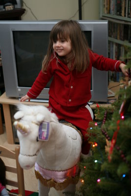 She can actually ride this unicorn! Princess Unicorn she's called!
