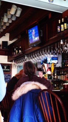 Jan. 20: Inauguration Day and the ceremonies are being watched in local pubs,....