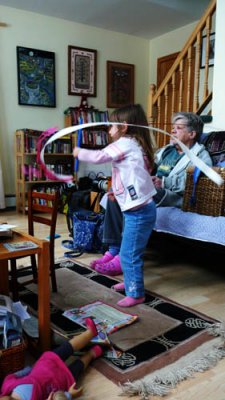Don't hit Auntie Jeanne!