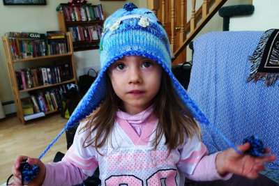 Aunt Mary and Uncle Marty send this lovely hat. Don't ya love it?! I DO!