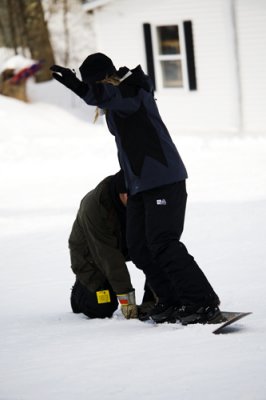 ....and snowboarding....some people are just learning!