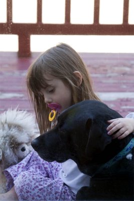 Lorelei in a quiet moment with her best friend!