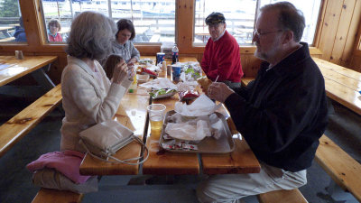 We catch lunch at the Lobsterman's Wharf, then...