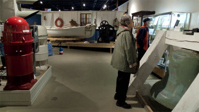 It's a big open space with lots of lighthouse-related exhibits.