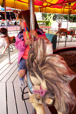 We both love merry-go-rounds! Our favorite!