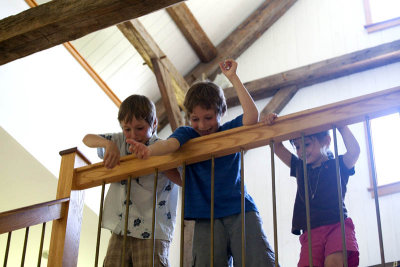 The rental cottage has the MOST fun loft area!