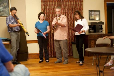 who performs their first piece to an enthralled crowd!