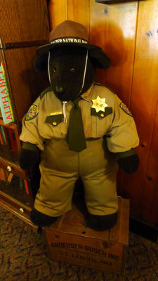 Here a 'ranger' guards the gift shop.