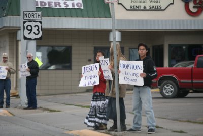 Then a stop in Kalispell for lunch runs us by these 'White Supremacists(according to the local news)