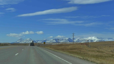Going from Browning West toward the mountains again we...