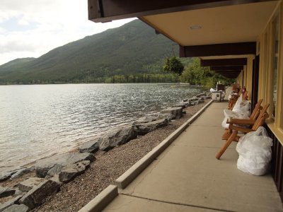 front of motel.