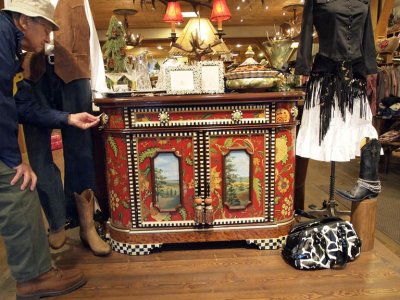 Upscale shops and...