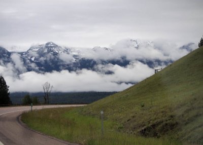 Clouds make it a pretty ride.