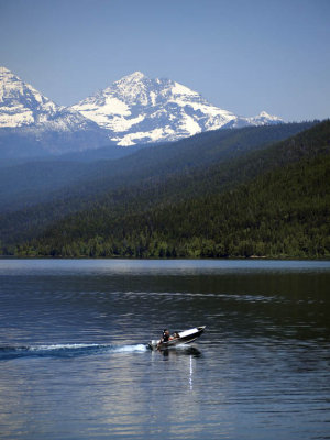 June 20: Boaters cruise the lake...